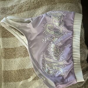 Varsity Lavender Sequin Sports Bra